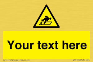 Custom Warning Hatch Sign